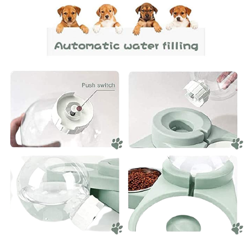 Automatic Water Dispenser Pet Bowls Set